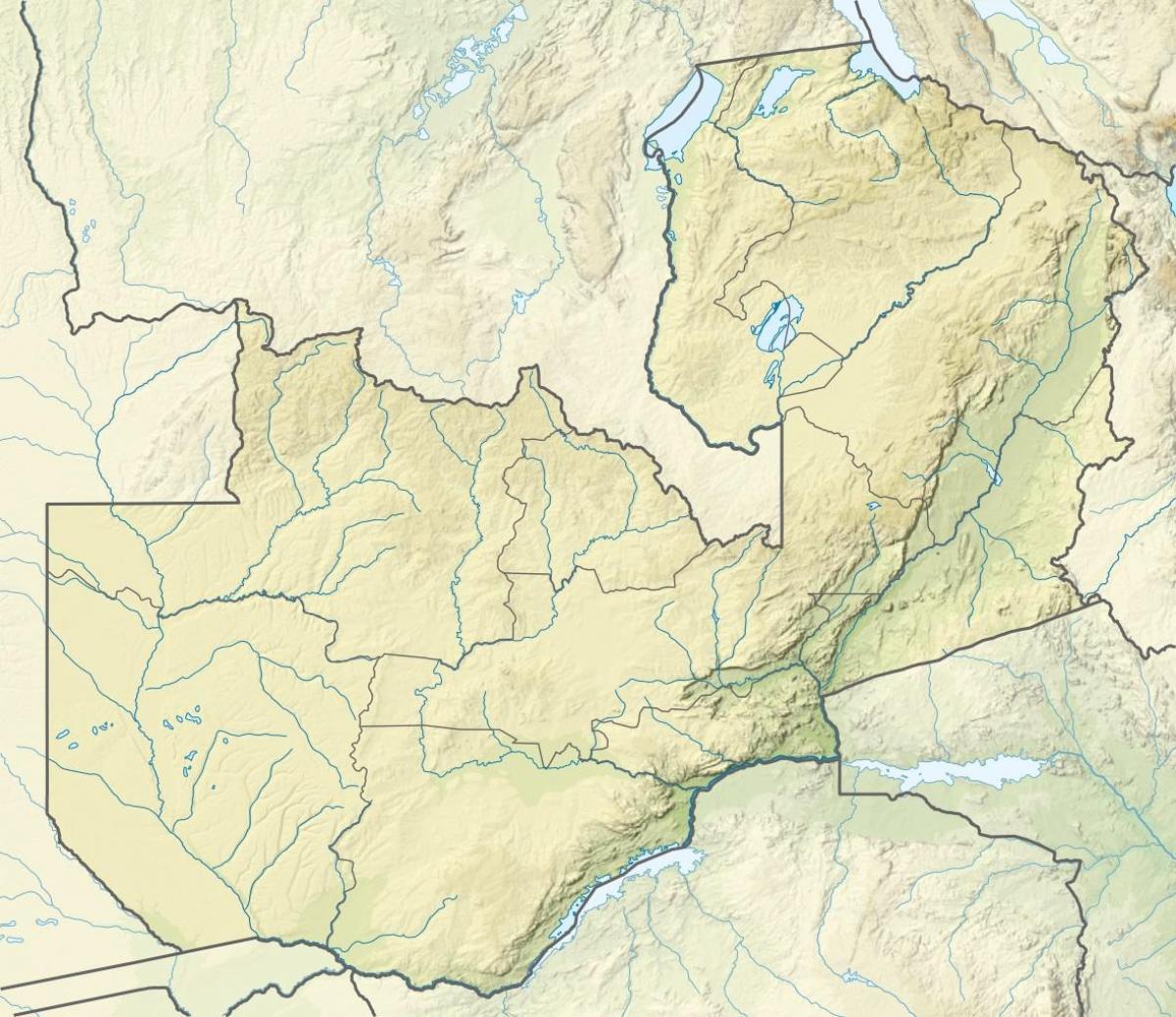 מפה של זמביה הנהר. 