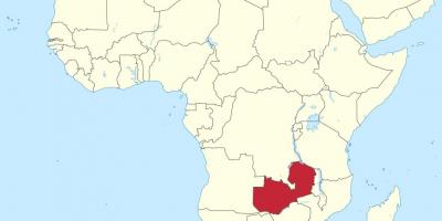 מפה של אפריקה מראה זמביה