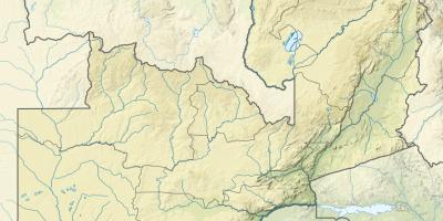 מפה של זמביה הנהר. 